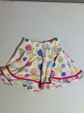 Girls Rainbow Pom Pom Active Cheerleading Skort Size 7/8 SET Active NWOT